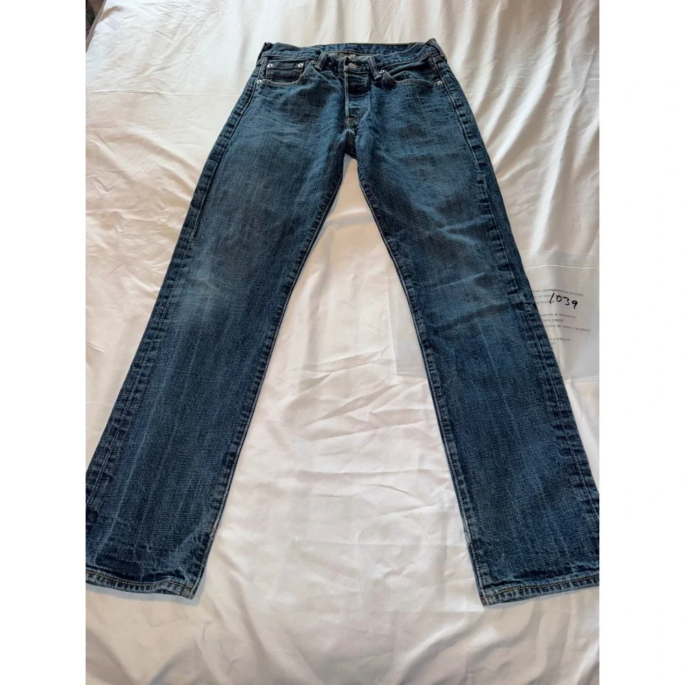 Levis 501 Original Fit Jeans Mens 29x32 Medium Wash Blue Denim 00501-0422